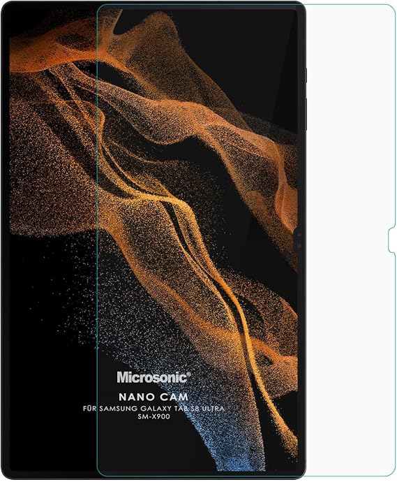 Microsonic Samsung Galaxy Tab S9 Ultra X910 Nano Glass Cam Ekran Koruyucu [Galaxy Tab S9 Ultra X910 ile Uyumlu Kılıf - Şeffaf]