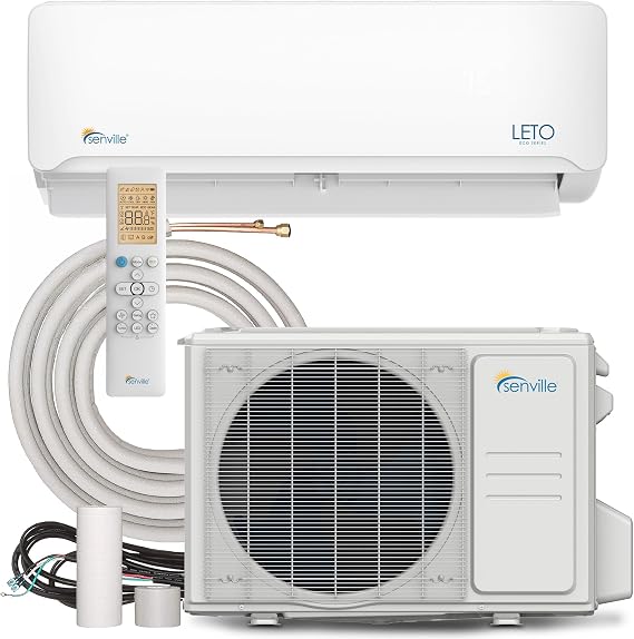 Senville LETO Series Wall Split Air Conditioner Heat Pump, Wall Mounted, 18000 BTU, 5.3 kW, Inverter, White [Energy Class A+++]