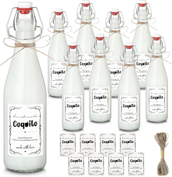 DoubleFill コキートスイングトップガラスボトル 16オンス クラシック 8個パック