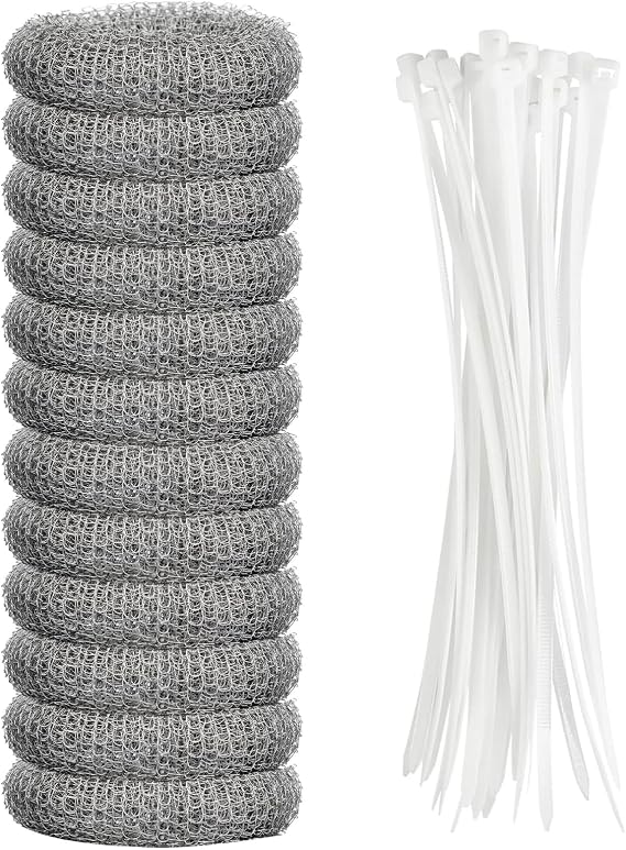 Lint Traps Washing Machine Stainless Steel Pet Hair Remover for Laundry Mesh Washer Filter Lint Catcher for Drainage Scenarios Including Sinks, Basins, Bathtubs 12pcs with 12pcs Cable Ties [Energy Class A+++]