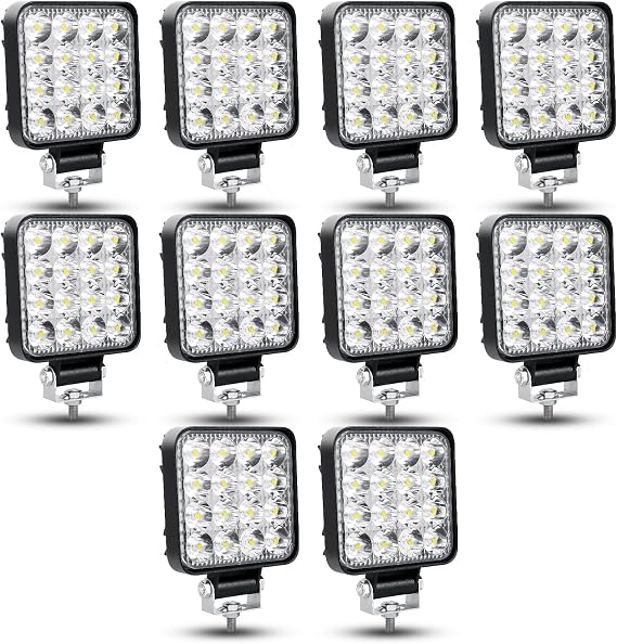 RIGIDON LED Work Lights 3.3 Inch 48 W Mini LED Headlight 12 V 24 V Reversing Lights Car Offroad Lighting for SUV ATV Tractor Truck 4 x 4 6000 K White