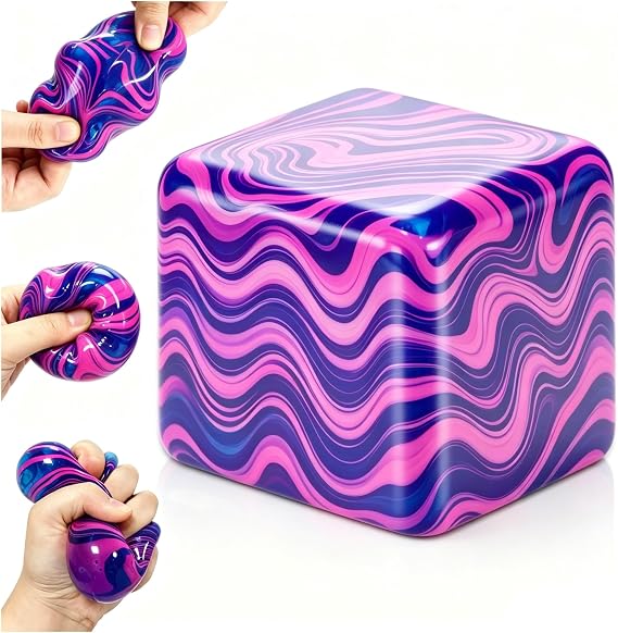 Cube Toy,Cube Stress Balls Soft Toys Portable Ball Square Stress Balls Anxiety Relief Fun ADHD Sensory Toy Sensory Feelings Toys For DHD Autism