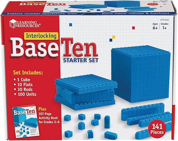 Learning Resources Base Ten Interlocking Plastic Rods Starter Set