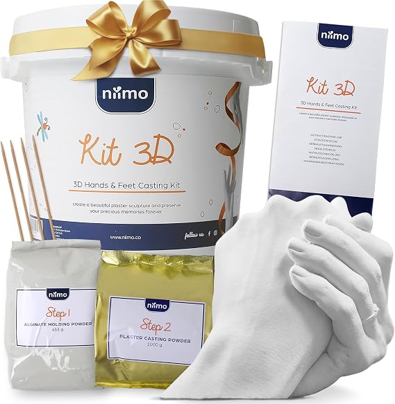 Niimo® 3D Hand Casting Kit for Couples - Personalised Gift, Video Tutorial
