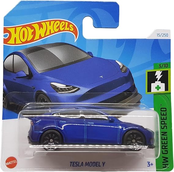 Hot Wheels: HW Green Speed 3/10 - Tesla Model Y Diecast Model Car