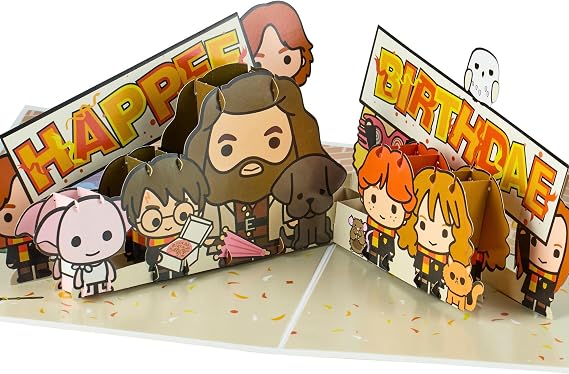 Cardology - Harry Potter Birthday Pop-Up Card | 3D Happee Birthdae Card for Wizarding World Fans, Officially Licensed