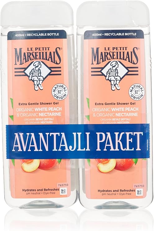 Le Petit Marseillais Duş Jeli Şeftali 2x400 ml