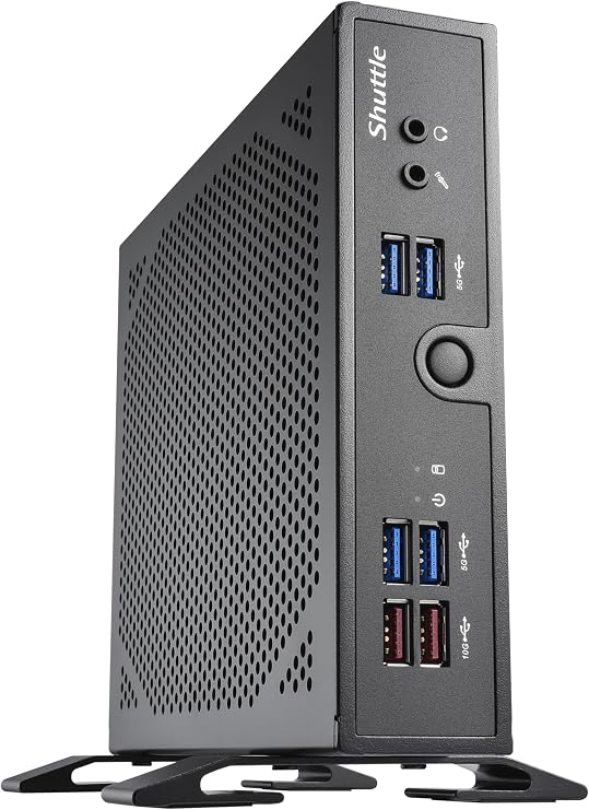 SHUTTLE XPC slim Barebone DS50U7, i7-1355U, 2x LAN (1x 2.5Gbit,1x 1Gbit), 1xCOM,1xHDMI,1xDP, 1x VGA, fanless, 24/7 permanent operation