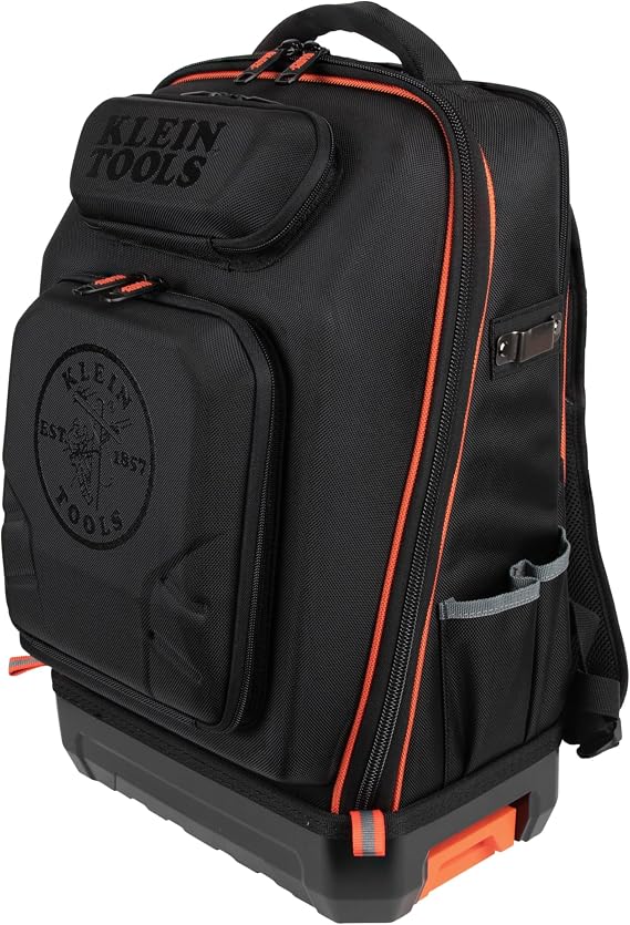 Klein Tools 62809MB MODBox Hard Shell Backpack with Protective Front Shell, 40 Pockets, Laptop Sleeve USB-C Port, MODBox Compatible, Heavy Duty