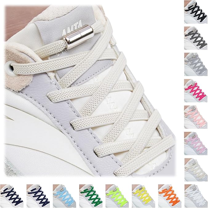 Handshop 2 Pairs Elastic Laces, No Tie Shoelaces for Trainers
