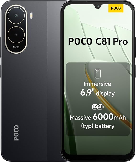 XIAOMI Poco C81 Pro smartphone 4+256 GB black 6.9" display