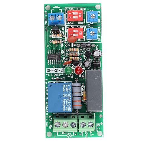 digital cycle timer pump overrun timer 12×6×2 1pc ac100v-250v infinite cycle timer delay on off relay module timer digital cycle timer