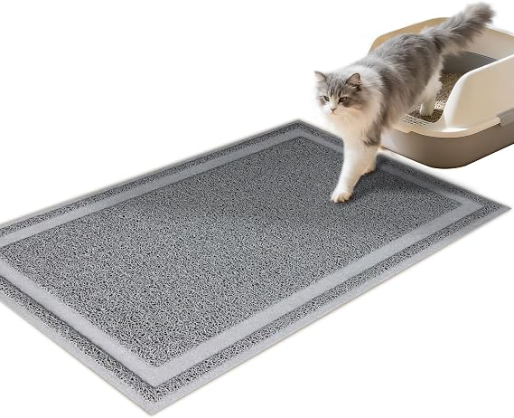 Pet Prime Cat Litter Mat Litter Trapping Non-slip Cat Litter Mat Litter Box Mat with Scatter Control - Soft on Kitty Paws 60 X 35.5 CM