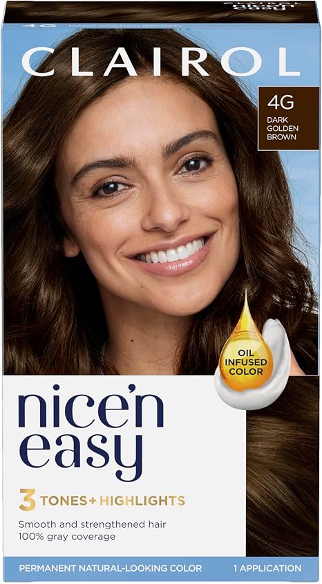 Clairol Nice'n Easy Crème Natural Looking Oil Permanent Hair Dye Infused
