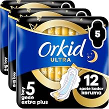 Orkid Ultra Night Extra Plus (Length 5) 5 Sanitary Pads Pack of 3