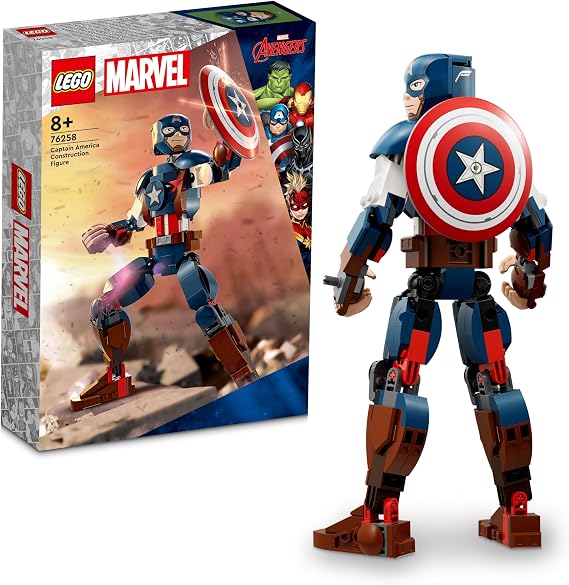 LEGO Super Heroes Kaptan Amerika Yapım Figürü 76258 - 8 Yaş ve Üzeri Çocuklar İçin Süper Kahraman İçeren Yaratıcı Oyuncak Yapım Seti (310 Parça)