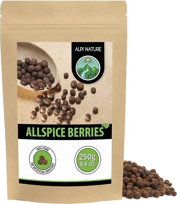 Alpi Nature Allspice Berries Whole 250g 8.8 oz, Whole Allspice Berries for Cooking and Pickling