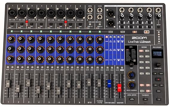 ZOOM LiveTrak L12next 12-Channel Digital Mixer/Recorder Audio Interface