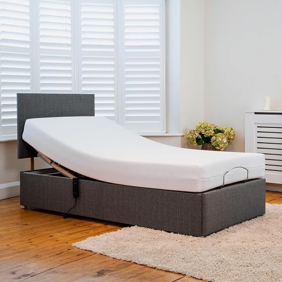 Backcarebeds Simplicity Single Electric Adjustable Bed - Woven Graphite