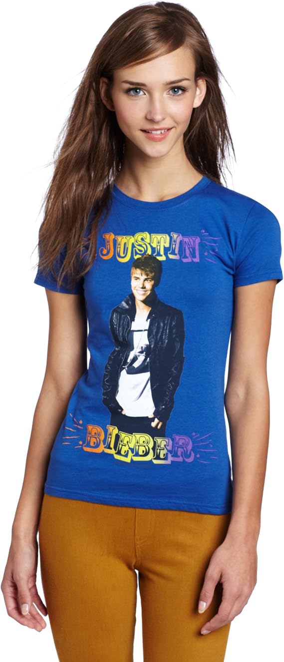 Bravado Bieber: Fun T-Shirt, Justin Bieber: Fun Time Junior's T-Shirt, Women's
