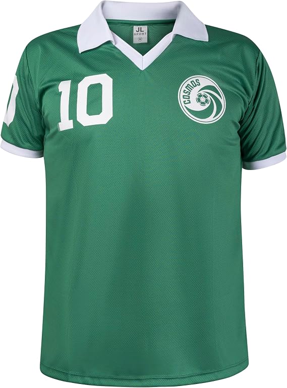 JL Sport Pele Edson Arantes do Nascimento Retro NY Cosmos Football League Kids Green 10 Jersey