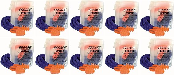 Senon Essafe 10 Adet Hem Gürültüye Hem Suya Karşı Tam Koruma Sağlayan Kulak Tıkacı Ge1425 24db EN 352-2 & CE Belgeli Yüzme İçin Kulak Tıkacı Gürültü Önleyici