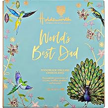 Holdsworth Chocolates Occasions Collection - World's Best Dad, Gift Box Filled with Handmade Truffles and Assorted Milk, Dark and White Chocolates Perfect for gifting 110g