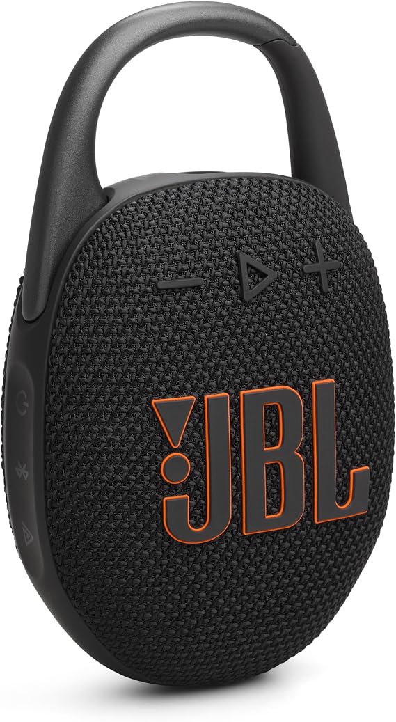 JBL Clip 5 Ultra-Portable Bluetooth Speaker with Integrated Carabiner, Big JBL Pro Sound, PlaytimeBoost, Waterproof Design and 12-Hour Playtime, Black