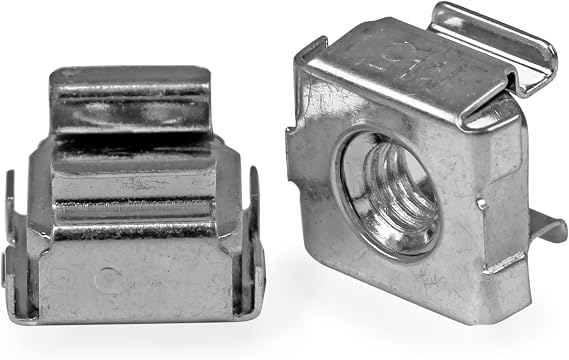 StarTech 100-Pack M5 Square Hole Cage Nuts & Tool, Nickel-Plated
