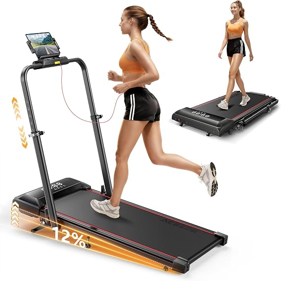 Acezoe Folding Walking Pad with Incline and Adjustable Hight