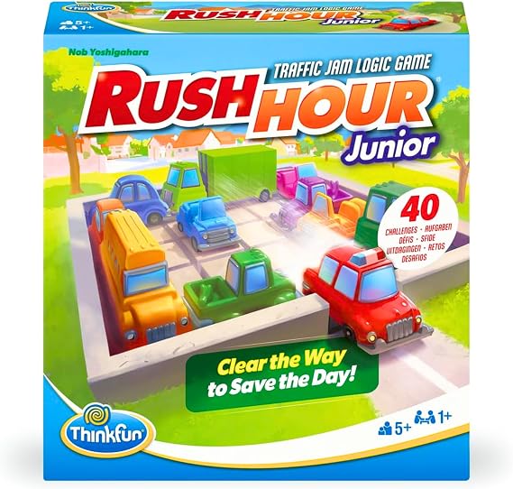 ThinkFun - Rush Hour® Jr., Logic Game +5 years, Challenge to Solve