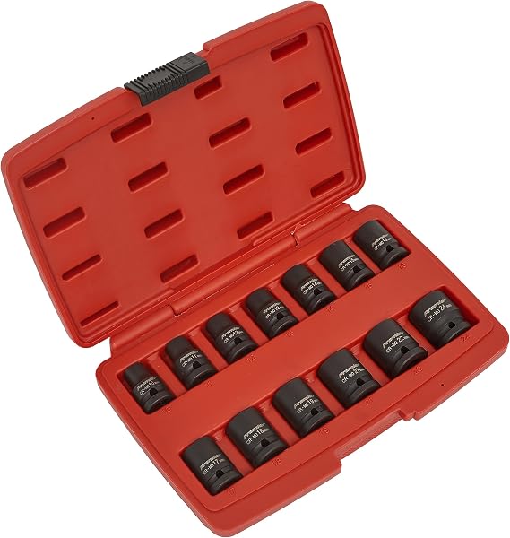 Sealey Ak5614M Impact Socket Set 13Pc 1/2In Sq Drive 12Pt