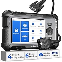 TOPDON OBD2 Car Diagnostic Tool AD500 4 System Diagnostics for ABS SRS Engine and Transmission 6 Service Functions for Oil BMS SAS DPF TPMS and Throttle Valve Free Lifetime Upgrade