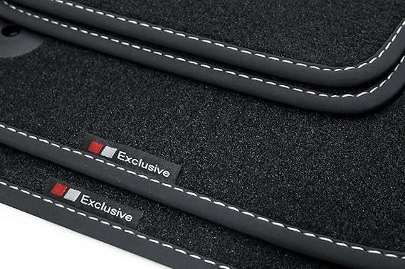 teileplus24 EF206 Floor Mats Rubber Mats Exclusive-line Design Compatible with VW Tiguan 1 5N 2007-2016