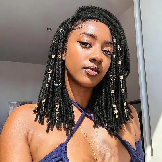 WIGNEE Full Lace Short Dreadlock Faux Locs Wig for Women and Men Free Part