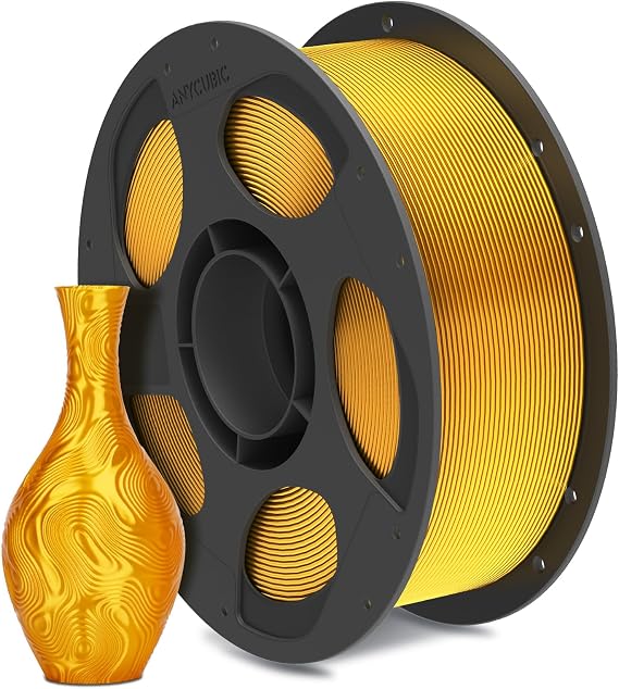 ANYCUBIC PLA Silk Filament, 3D Silk Filament 1.8mm 1kg, Gold