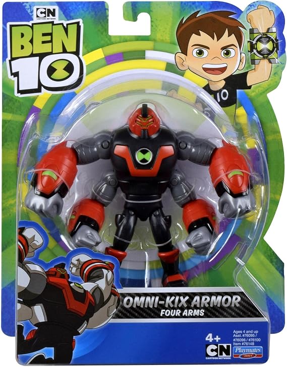 Ben 10 Omni-Kix Armor Four Arms Basic Figure New Assortment, 6 Models to Collect Including Ben Tennyson and the Aliens, for Children from 4 Years, Multi-Colour, BEN70900