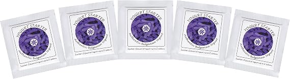 Yogurt Starter Cultures - Pack of 5 Freeze-Dried Culture Sachets for Authentic Bulgarian Yogurt(5 sachets)