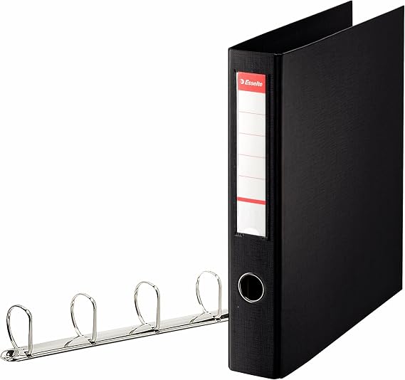 Esselte A4 Maxi 4 cm Diameter PP Standard Ring Binder - Black