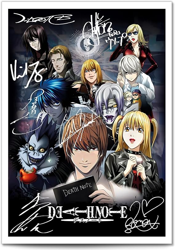 Death Note Cast Signed Autograph A4 Poster Photo Print TV Show Series Season Framed DVD Boxset Memorabilia Gift (Death Note 2, A4 Print (Unframed))