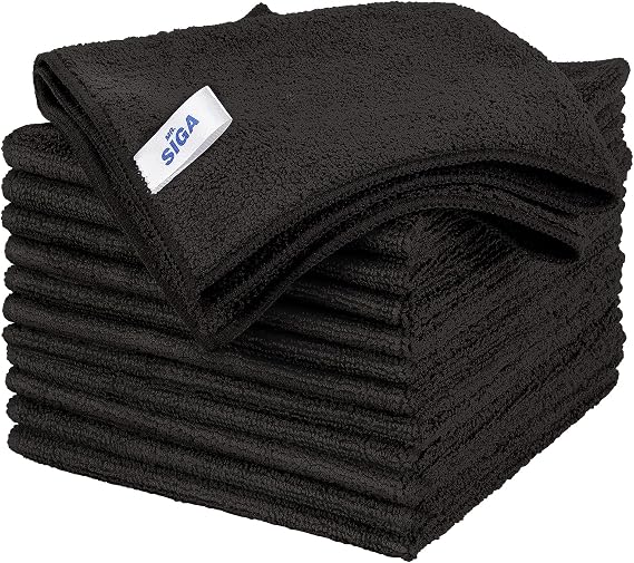 MR.SIGA Microfiber Cleaning Cloths, Streak Free Towels, Pack of 12