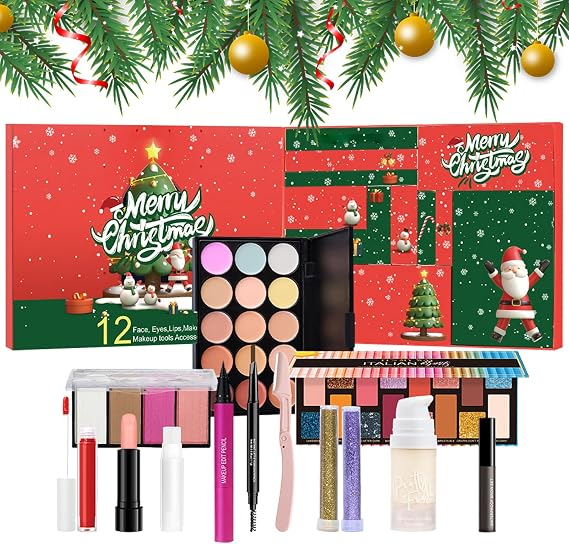 Christmas Countdown Calendar Makeup Beauty 12 Days 2024