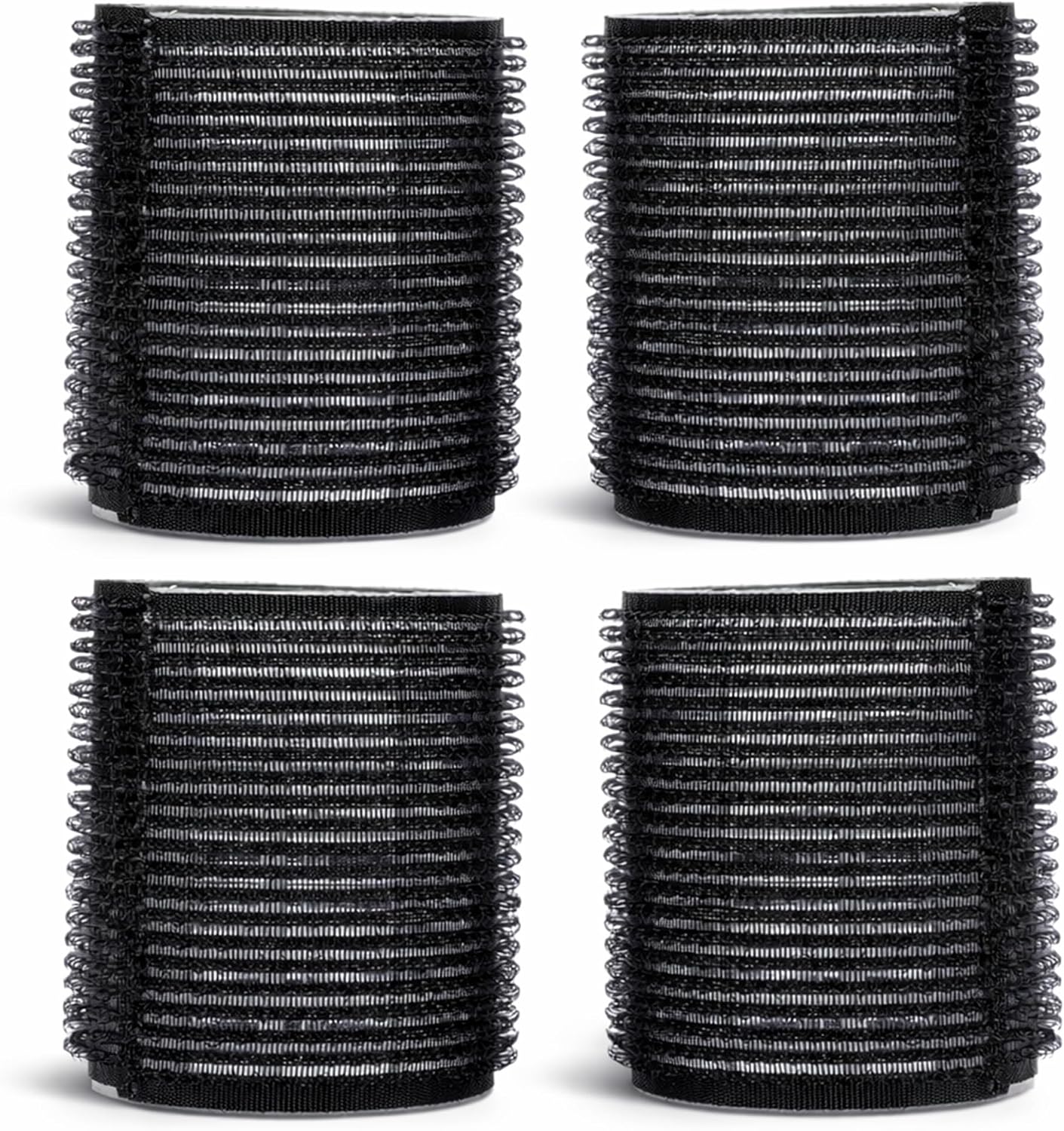 4pc Large Hair Rollers for Volume & Bouncy Curls - Self Grip Styling Rollers for Long & Short Hair, Heatless Curlers for Lift, Body & Waves, Lightweight & Travel Friendly