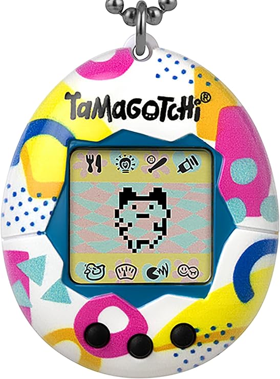 TAMAGOTCHI Original Memphis Style Digital Pet - Animal Theme - Tamagotchi Original Hardware - Black, Blue