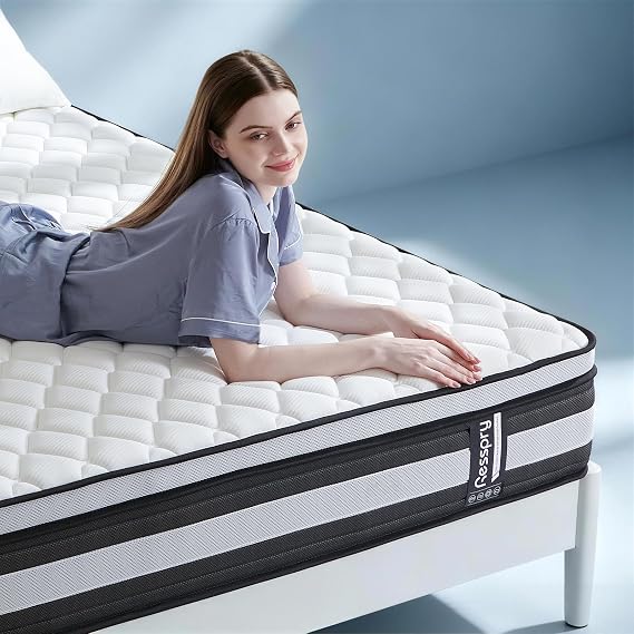 Resspry Double Mattresses,10.6 Inch Hybrid Mattress