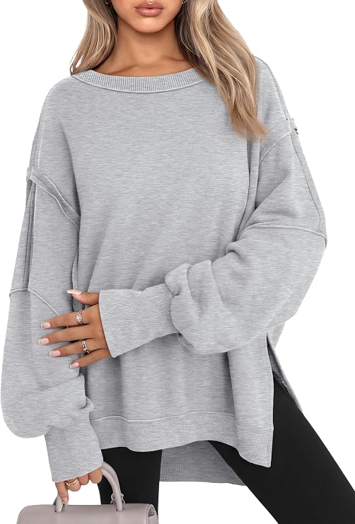 Trendy Queen Womens Oversized Sweatshirts Hoodies Crewneck Shirts Fall Outfits Teen Girls Y2k Winter Clothes