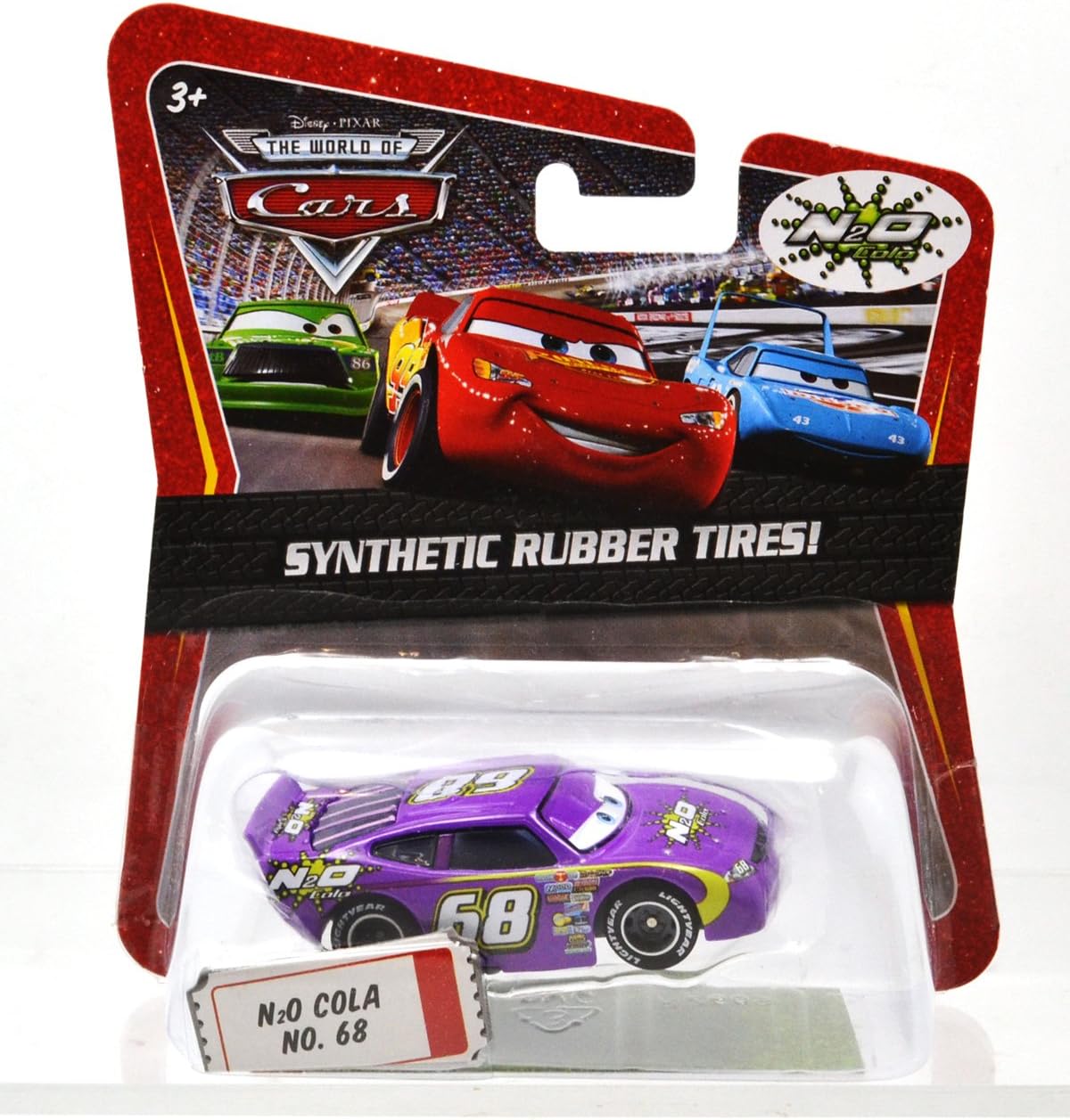 MATTEL Disney-PIXAR CARS rubber tire N2O COLA NO.68 Mattel Disney Pixar Cars Kmart exclusive rubber tire N2O COLA NO.68