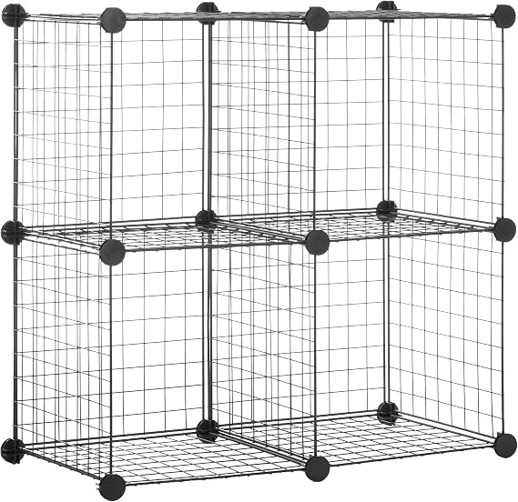 Amazon Basics Storage 4 Cube Wire Black 77x37x77cm