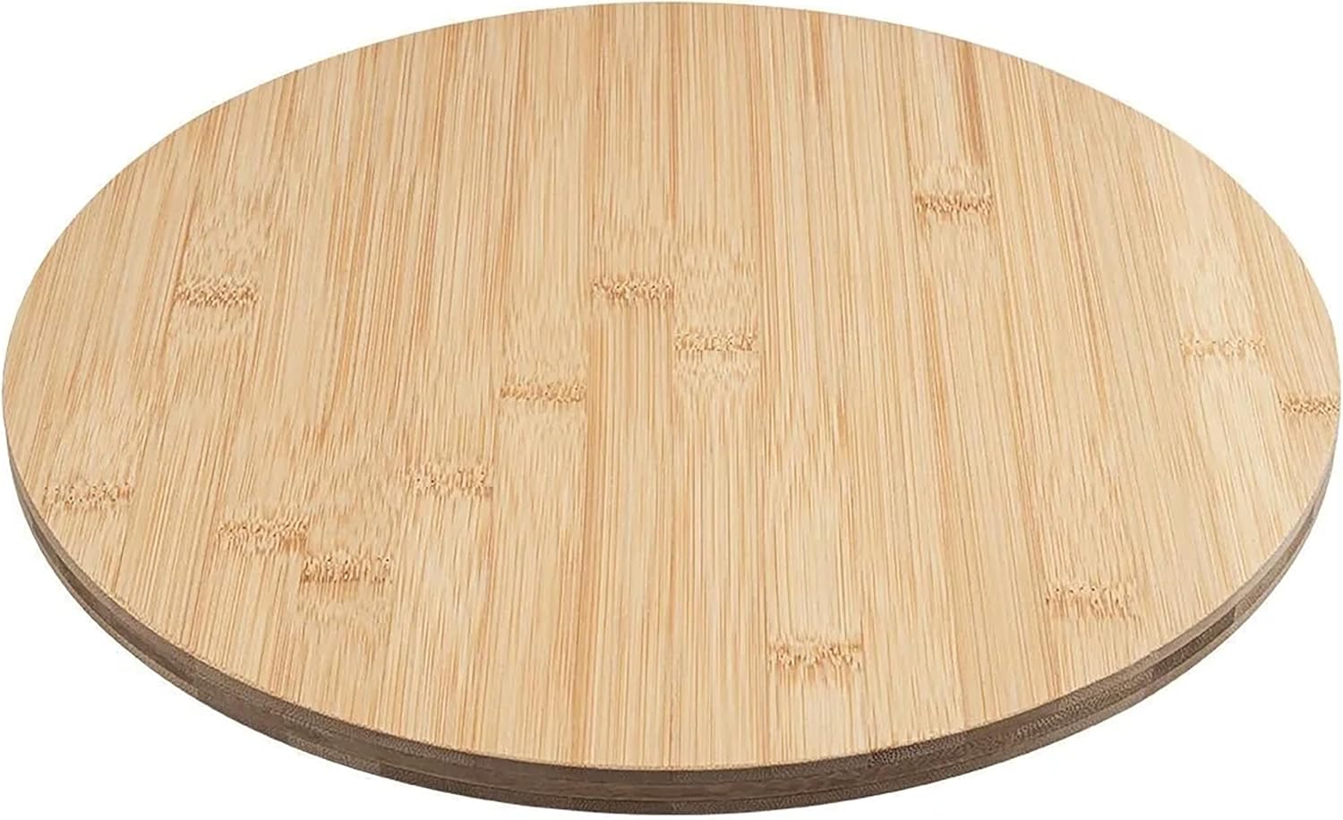 Promosyonca Bambu Dönerli Sunum Tahtası, 360 Derece Dönebilen Yuvarlak Pizza ve Kahvaltı Sunum Tepsisi (30 cm)