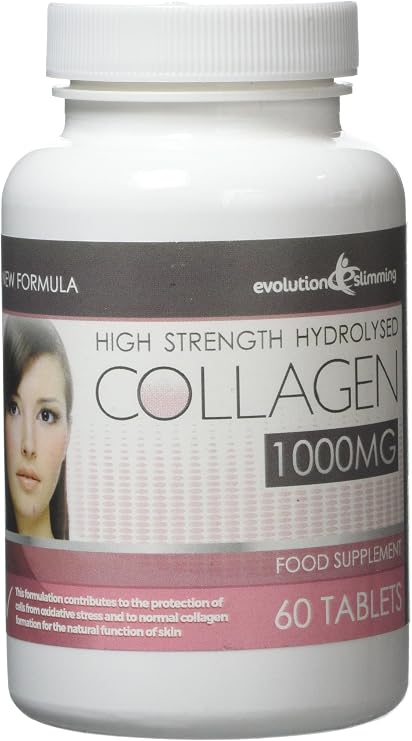 Hydrolysed Collagen High Strength 1,000mg for Hair, Skin & Nails, 60 Tablets, Evolution Slimming